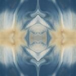 a picture of a blue and yellow abstract background